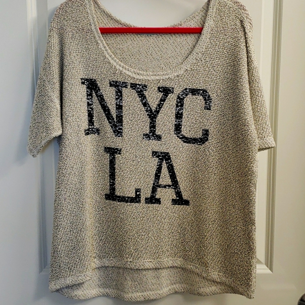 Knit off the shoulder top